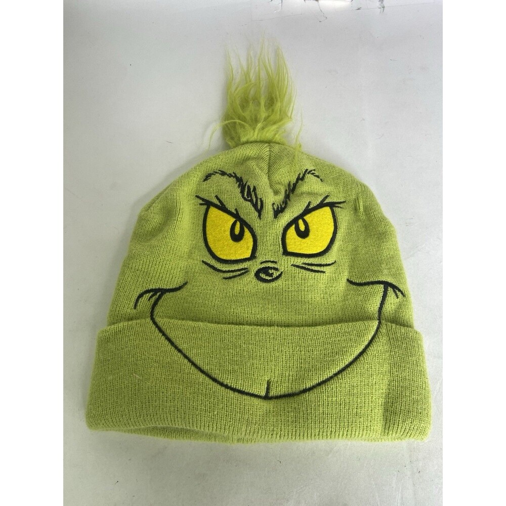 The Grinch Green Youth Kids Boys Girls Beanie Hat Cap Faux Fur